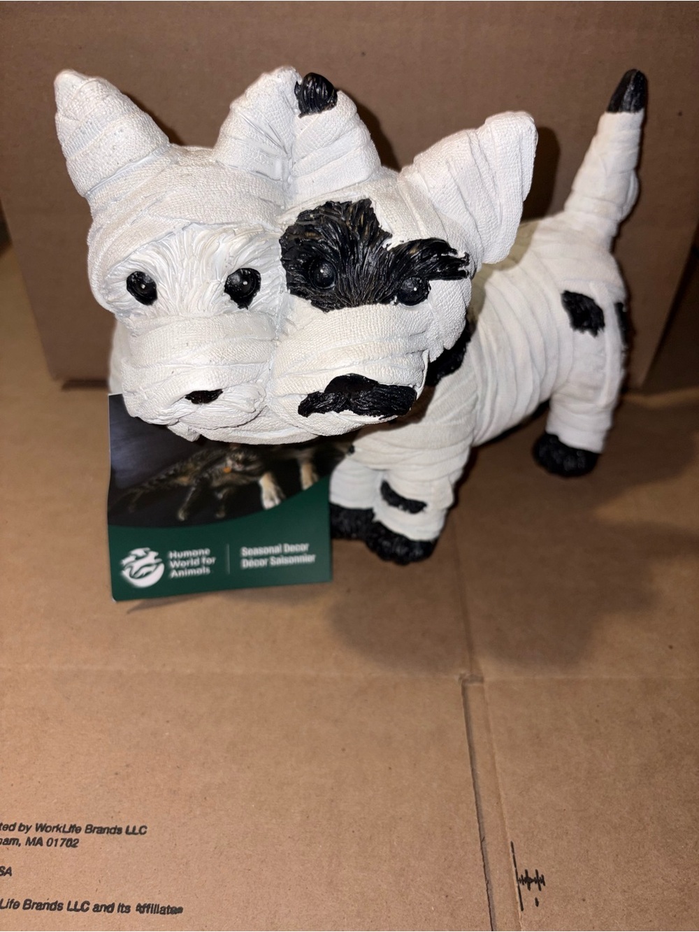 Schnauzer Dog Pair Halloween FigurinePair of Mummy Dogs